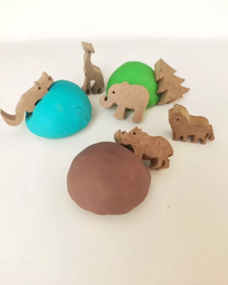 Orman Hayvanları Temalı Oyun Hamuru Seti